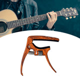 Maxbell Guitar Capo Easy to Use Professional for Six String Electric Guitar Acoustic Wood Color