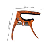 Maxbell Guitar Capo Easy to Use Professional for Six String Electric Guitar Acoustic Wood Color
