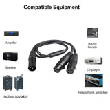 XLR Cable Sturdy Audio Adapter Cable for Sound Cards Players Active Speakers