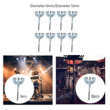 Maxbell 8x Bass Drum Claws Wear Resistant Hardware Percussion Instrument Accessories M6