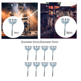 Maxbell 8x Bass Drum Claws Wear Resistant Hardware Percussion Instrument Accessories M6