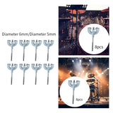 Maxbell 8x Bass Drum Claws Wear Resistant Hardware Percussion Instrument Accessories M6