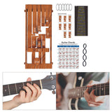 Maxbell Guitar Aid Chord Accessories Guitar Chord Changer for Home Anywhere Beginner Wooden red