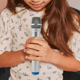 Maxbell Artificial Children Microphone Pretend Play for Weddings Events Thanksgiving blue base