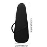 Maxbell Ukulele Bag Adjustable Shoulder Strap Ukulele Storage Pouch for Concert Tour black