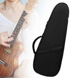 Maxbell Ukulele Bag Adjustable Shoulder Strap Ukulele Storage Pouch for Concert Tour black