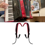 Maxbell Accordion Straps 1 Pair Comfort Playing Musical Instrument Accessories Thick red
