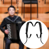 Maxbell Accordion Straps 1 Pair Comfort Playing Musical Instrument Accessories Thick black