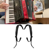 Maxbell Accordion Straps 1 Pair Comfort Playing Musical Instrument Accessories Thick black