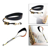 Maxbell Saxophone Neck Strap Professional Soft Saxophone Strap for Soprano Tenor Sax Black