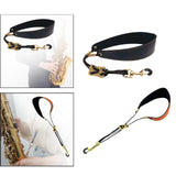 Maxbell Saxophone Neck Strap Professional Soft Saxophone Strap for Soprano Tenor Sax Black