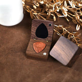 Wooden Guitar Pick Box Guitar Pick Organizer for Music Lovers Boyfriend Gift empty box