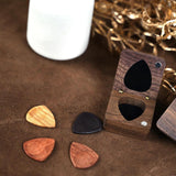 Wooden Guitar Pick Box Guitar Pick Organizer for Music Lovers Boyfriend Gift empty box