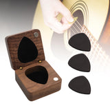 Wooden Guitar Pick Box Guitar Pick Organizer for Music Lovers Boyfriend Gift box black picks