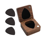 Wooden Guitar Pick Box Guitar Pick Organizer for Music Lovers Boyfriend Gift box black picks