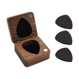 Wooden Guitar Pick Box Guitar Pick Organizer for Music Lovers Boyfriend Gift box black picks