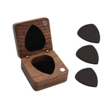 Wooden Guitar Pick Box Guitar Pick Organizer for Music Lovers Boyfriend Gift box black picks