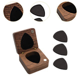 Wooden Guitar Pick Box Guitar Pick Organizer for Music Lovers Boyfriend Gift box black picks