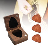 Wooden Guitar Pick Box Guitar Pick Organizer for Music Lovers Boyfriend Gift box red picks