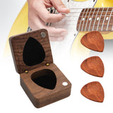 Wooden Guitar Pick Box Guitar Pick Organizer for Music Lovers Boyfriend Gift box red picks