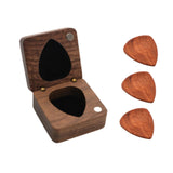 Wooden Guitar Pick Box Guitar Pick Organizer for Music Lovers Boyfriend Gift box red picks