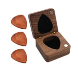 Wooden Guitar Pick Box Guitar Pick Organizer for Music Lovers Boyfriend Gift box red picks