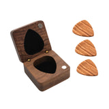 Wooden Guitar Pick Box Guitar Pick Organizer for Music Lovers Boyfriend Gift box yellow picks