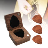 Wooden Guitar Pick Box Guitar Pick Organizer for Music Lovers Boyfriend Gift box brown picks