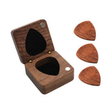 Wooden Guitar Pick Box Guitar Pick Organizer for Music Lovers Boyfriend Gift box brown picks