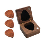 Wooden Guitar Pick Box Guitar Pick Organizer for Music Lovers Boyfriend Gift box brown picks