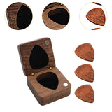 Wooden Guitar Pick Box Guitar Pick Organizer for Music Lovers Boyfriend Gift box brown picks