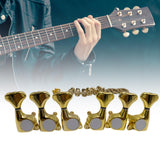Maxbell 6x Guitar String Tuner Pegs Enclosed Tuner Head for Folk and Acoustic Guitar