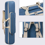 Maxbell Erhu Bag Adjustable Multifunctional Erhu Carry Case Bag for Erhu Show Travel Blue