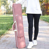Maxbell Erhu Bag Adjustable Multifunctional Erhu Carry Case Bag for Erhu Show Travel Pink
