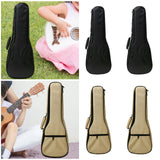 Maxbell Ukulele Bag Portable Storage Pocket for Concert Tuning Clips Music Textbooks black 65cmx24cmx6cm