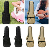Maxbell Ukulele Bag Portable Storage Pocket for Concert Tuning Clips Music Textbooks black 65cmx24cmx6cm