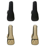 Maxbell Ukulele Bag Portable Storage Pocket for Concert Tuning Clips Music Textbooks black 65cmx24cmx6cm