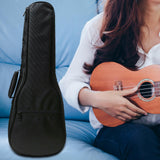 Maxbell Ukulele Bag Portable Storage Pocket for Concert Tuning Clips Music Textbooks black 71cmx28cmx6cm