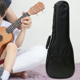 Maxbell Ukulele Bag Portable Storage Pocket for Concert Tuning Clips Music Textbooks black 71cmx28cmx6cm