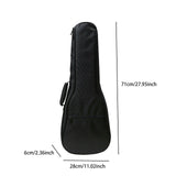 Maxbell Ukulele Bag Portable Storage Pocket for Concert Tuning Clips Music Textbooks black 71cmx28cmx6cm