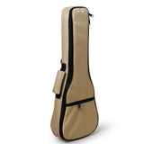 Maxbell Ukulele Bag Portable Storage Pocket for Concert Tuning Clips Music Textbooks Khaki 65cmx24cmx6cm