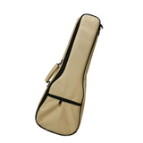 Maxbell Ukulele Bag Portable Storage Pocket for Concert Tuning Clips Music Textbooks Khaki 65cmx24cmx6cm