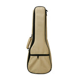 Maxbell Ukulele Bag Portable Storage Pocket for Concert Tuning Clips Music Textbooks Khaki 65cmx24cmx6cm