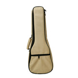 Maxbell Ukulele Bag Portable Storage Pocket for Concert Tuning Clips Music Textbooks Khaki 65cmx24cmx6cm