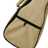 Maxbell Ukulele Bag Portable Storage Pocket for Concert Tuning Clips Music Textbooks Khaki 65cmx24cmx6cm