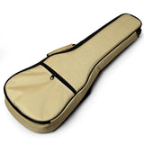 Maxbell Ukulele Bag Portable Storage Pocket for Concert Tuning Clips Music Textbooks Khaki 71cmx28cmx6cm