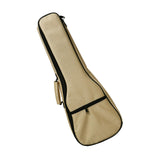Maxbell Ukulele Bag Portable Storage Pocket for Concert Tuning Clips Music Textbooks Khaki 71cmx28cmx6cm