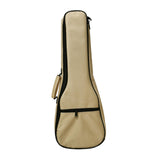 Maxbell Ukulele Bag Portable Storage Pocket for Concert Tuning Clips Music Textbooks Khaki 71cmx28cmx6cm