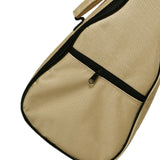 Maxbell Ukulele Bag Portable Storage Pocket for Concert Tuning Clips Music Textbooks Khaki 71cmx28cmx6cm