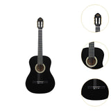 Maxbell 39" Beginner Classical Guitar Guitar Accessories for Students Beginners Kids Black